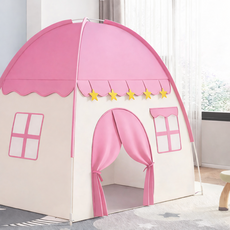 Flyaiku 원터치 실내 하우스 텐트 대형 홈캠핑 수납가방 포함, 핑크