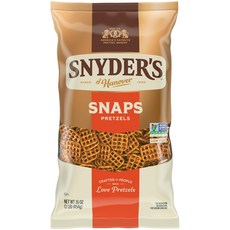 스나이더스 오브 하노버 프레첼 스냅스 패밀리 사이즈 16 온스 봉투 Snyder's of Hanover Snaps Pretzels 16 Oz Bag, 1개, 453.59g