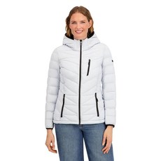 Nautica 여성용 패커블 스트레치 퍼퍼 재킷 - 미드웨이트 방수 코트 조절 가능한 밑단 블루. XL