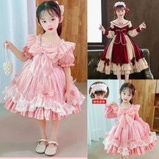 爆款女童春夏蘿莉塔兒童愛心蕾絲洋氣蓬蓬裙芭比裙公主風小蘿莉公主裙