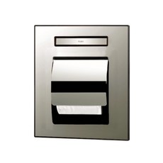 트레이 매립 휴지걸이(휴대폰 거치대 포함), 크롬(유광), 1개