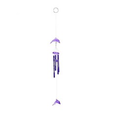 색 바람 종소리 장식품 정원 벨 금속 튜브, 2. Purple