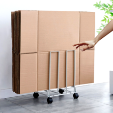 데이벤처 재활용 택배 박스 분리수거 이동 정리함, 블랙