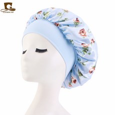 나비꽃 로즈 플라워 새틴 실크 수면 헤어 밴드 헤어캡 나이트캣 S874, 1개, 로즈스카이