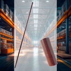 다용도 공자루 니스목봉120cm 스탠드 DIY목재 청소용빗자루 둥근봉 수수 쓰레받기, 1