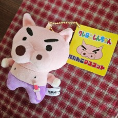 짱구는못말려 부리부리자에몽 납작 마스코트 인형 키링 가방고리