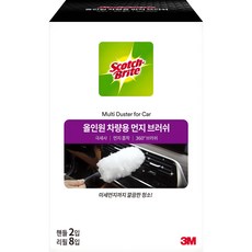 3M Scotch-Brite 百利 汽車用多效合一防塵刷手把2支+替換刷頭8入組, 1組
