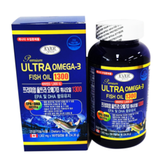 에버그린 프리미엄 울트라 오메가3 휘시오일 1300(6개월분)1병, 180정, 180개