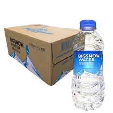 BIGSNOW 薄雪萊天然水 330毫升 24瓶裝, 24瓶, 330ml