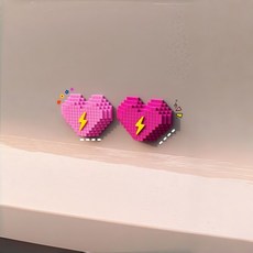 하트 문콕방지 도어가드 차량용 충격방지 귀여운 자동차 도어 보호패드 2P, 2개, PINK+RED