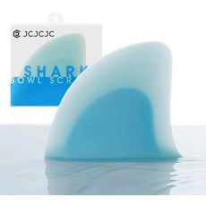 JCJCJC 실리콘 "샤크 핀" 볼 스크레이퍼 & 주걱 인체공학적 미끄럼 방지 손잡이와 곡선형 가장자리가 있는 디자인 어워드 수상 도우 스크레이퍼 베이킹 요리 및 청소를 위한
