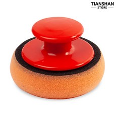 汽車拋光打蠟海綿助力柄粘式擦車綿，車用美容養護清潔海綿，輕鬆打蠟不傷車漆, 1個, B