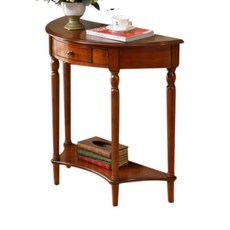 반달모양 콘솔 캐비닛 화장대 복도 서랍장 현관 다크월넛 라이트월넛 테이블 모양 유럽식, 조립형, 화이트 600 300 800