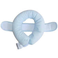 孕婦護腰枕甜甜圈枕 孕婦枕環抱式設計 可調節鬆緊帶 輕柔透氣材質, 淺藍色, 1個