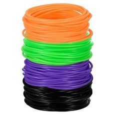 해외 Clysee 120피스 80년대 실리콘 젤리 팔찌 네온 스트레치 젤 고무 헤어 타이 파티 선물 랜덤 색상 미국매장정품+ 1894695, 블랙, 오렌지, 퍼플, 그린.