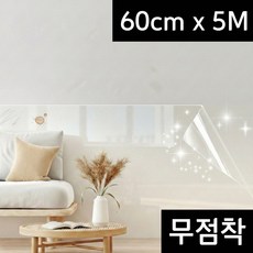 원앤미 무점착 벽지 보호 필름, 투명