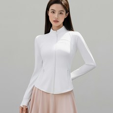 立領防曬衣女修身顯瘦網孔透氣防紫外線口袋瑜伽外套長袖上衣