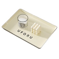 유포유 다용도 사각 트레이, 1개, 크림 화이트