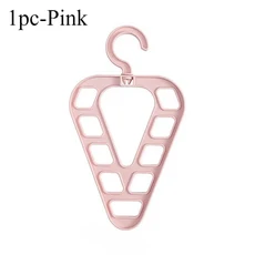 1/2/3Pcs 9 홀 매직 옷 걸이 주최자 공간 절약 다기능 건조 랙 스카프 보관, 06 1pc-Pink