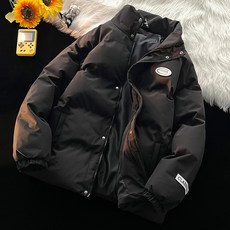 LARGE STORE 秋冬款素面百搭禦寒加厚連帽鋪棉外套 防風外套 禦寒外套 男生外套 機車外套 冬衣服