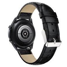 갤럭시워치3 45mm 41mm 호환 소가죽 버클 시계줄 밴드 스트랩 줄 R850 R840 삼성, 갤럭시워치3 45mm (R845 R840) - 블랙, 1개