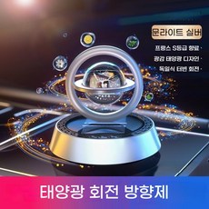 태양광 자동 회전 알루미늄 합금 차량용 방향제 인테리어 소품, 1개, 실버 오션 향