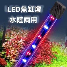 【開發票/統編】高亮 魚缸燈 照明燈 開關 變色 LED 防水 水族箱 專用燈具 小型 潛水燈管 高亮度 節能環保 調光設計qct6r0, 1個, 26厘米【30-40缸】,T4高亮藍白