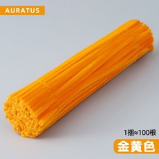 毛線管清潔器100支入，6毫米x12英寸絨毛清潔刷，DIY手工藝裝飾材料, 100 個金發, 1個