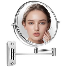 HPSPAMST 8'' Makeup Mirror Wall Mounted Wall Mounted Makeup Mirror with 1X/10X Magnifying Mirror, HPSPAMST 8'' Makeup Mirror Wal