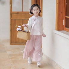 女童春夏款2026新款兒童服裝新中式國風套裝古風仙夏裝中式古裝