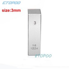 블록게이지 정밀 스틸 블록 게이지 병렬 핀 측정 선반 도구 1mm 2mm 3mm 4mm 5mm 6mm 7mm 8mm 9mm 10mm, 3mm block gauge, 1개