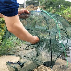 6구 우산형 통발 낚시용품 그물 장비 낚시 돗자리 수중 유인 장치 물고기 함정 캠핑 용품, 본상품