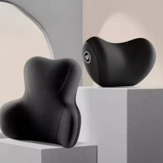 차량용 헤드레스트 목베개 자동차 목지지대 운전용 목쿠션 카시트 헤드레스트 휴대용 목받침, 블랙1세트