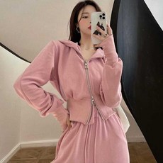 예쁜 츄리닝 여자 트레이닝 세트 후드 집업 조거 팬츠 후드티 상하 트레이닝 반팔 패션 여자 팬츠 쇼핑몰 dew+44111Mi