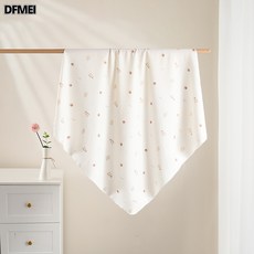 DFMEI 新生嬰兒包單純棉a類寶寶裹巾可愛卡通產房必備襁褓包巾, 米色底胖胖熊