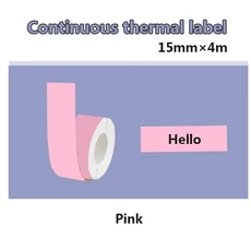 1pcs 15mm * 4m KingJim LR5C MP20 LRRK1C 라벨 TEPRA Lite 프린터와 호환되는 연속 미니 러블리 스티커, Pink