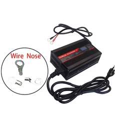 7S 25.9V 리튬 배터리용 29.4V 10A 스마트 충전기 LED 표시기 내화성 쉘 과전류전압단락 보호, 02 UK-220V, 08 Wire Nose
