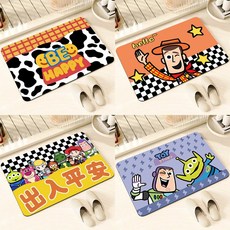 寶島限定 硅藻泥吸水地墊 玩具總動員速乾腳墊 客廳地毯 浴室腳踏墊, 1個, PB04,60x40厘米【水晶絨】