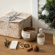 編織香氛蠟燭禮盒 聖誕交換禮物 室內居家香氛 聖誕節送禮推薦, 編織禮盒