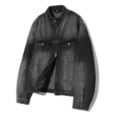 브랜드정품 트릴리온 TRILLION 페이드 워싱 바이커 데님 자켓 (BLACK) 225710