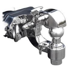 토피움 볼마운트 리시버 조절식 트레일러 히치 견인고리 커플러 견인볼, 실버 트레일러 암(잠금 핀 포함), 1개