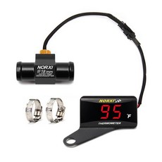 오토바이 수온 게이지 어댑터 센서 디지털 화씨 계량기 미니, 1개, 12. Red-18mm-left