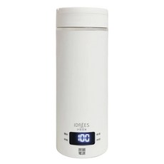 IDRÉES 伊德里斯 便攜式電熱保溫杯, AH-623 四段調溫便攜式電熱保溫水杯 白色, 1個, 450ml