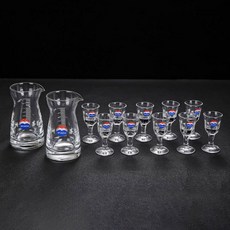 마오타이주 전용잔 중국술잔 선물세트 바이주잔 고량주잔, 2포트12컵80ML포트 × 1개