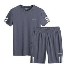 【小蘭優購】涼感衣 排汗衣 速乾衣 短袖套裝 短褲 運動套裝 休閒套裝 短袖短褲兩件套 跑步套裝 男生套裝 男生短袖套裝