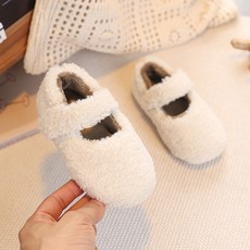 DFMEI 兒童毛毛鞋秋冬季韓版毛絨絨童鞋女童加絨毛毛鞋女寶寶棉鞋