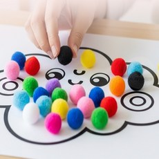 모두 DIY 소품 뿅뿅이 50mm, 흰색