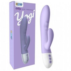 Yogi兔子36頻雙震加溫震棒-綠/紫, 紫色, 1個