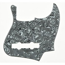 미국멕시코 펜더용 Dopro 5 스트링 재즈 베이스 픽 가드 J 스크래치 플레이트 클리어투명, Zebra Stripe, Zebra Stripe