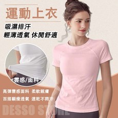 輕薄透氣健身衣 瑜伽服上衣女 冰絲修身短袖瑜伽服 女生速乾T恤 運動上衣 健身短袖 冰絲涼感衣 排汗衫短袖